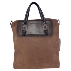 Diesel Black Gold, brown suede bag with shoulderstrap