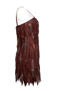 Diesel Black Gold, lasercut leather dress