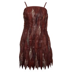 Diesel Black Gold, lasercut leather dress