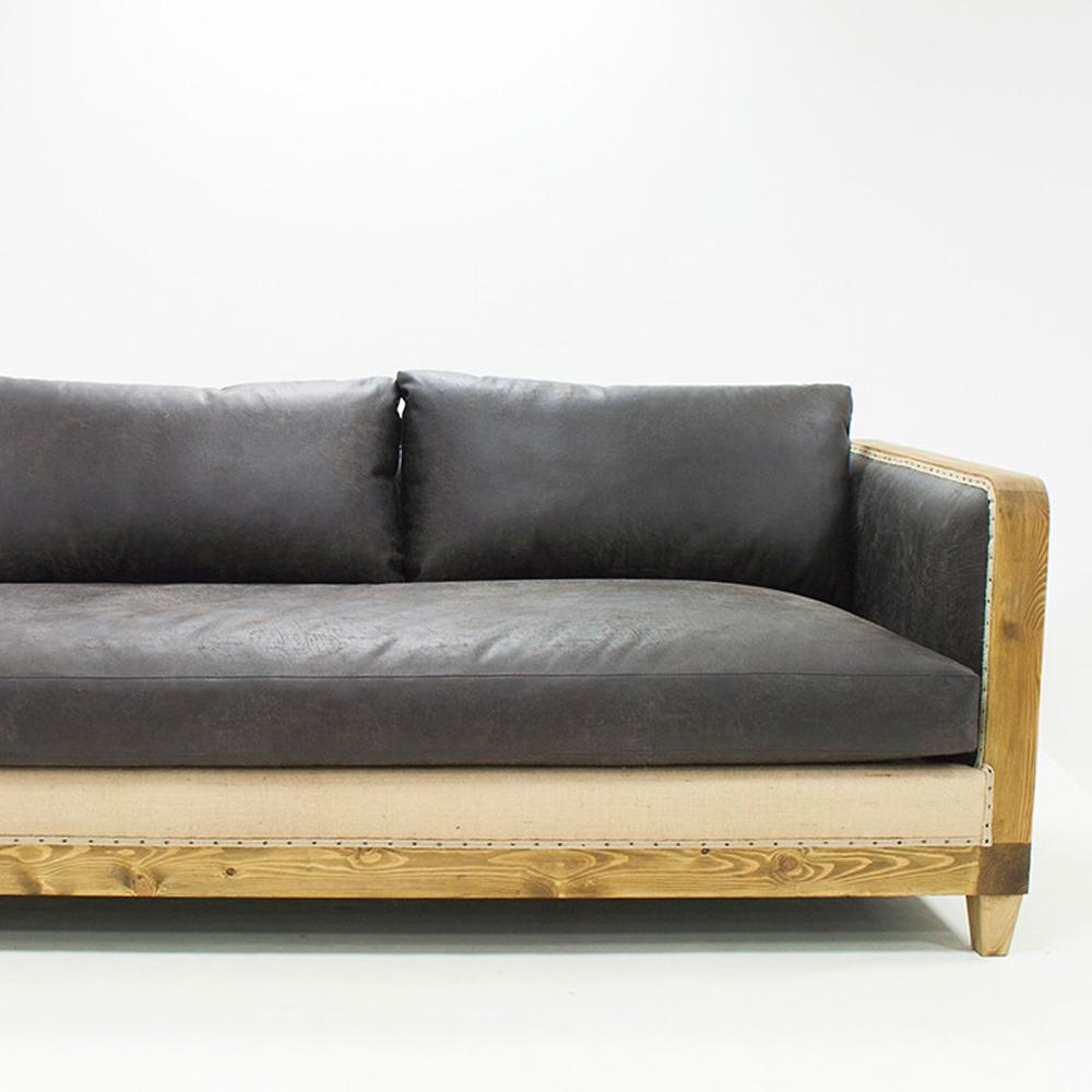 Diesel Grey Sofa Left or Right with grey Vintage Leather In New Condition For Sale In Paris, FR