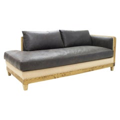 Diesel Grey Sofa Left or Right with grey Vintage Leather