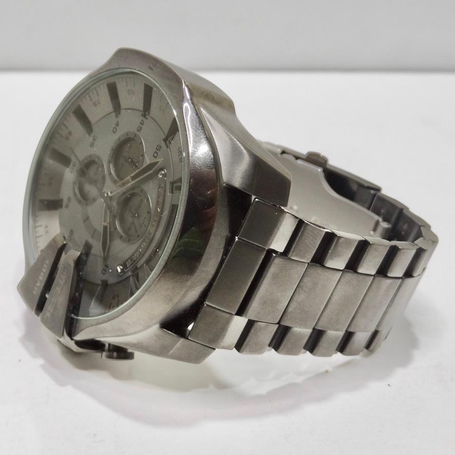 Diesel Mega Chief Stainless Steel Chronograph Quartz Watch For Sale 4