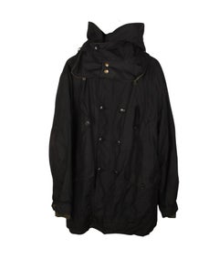 Dries van Noten Parka Herrenmantel mit Kapuze Vintage, herausnehmbares Futter Größe XL, S1386