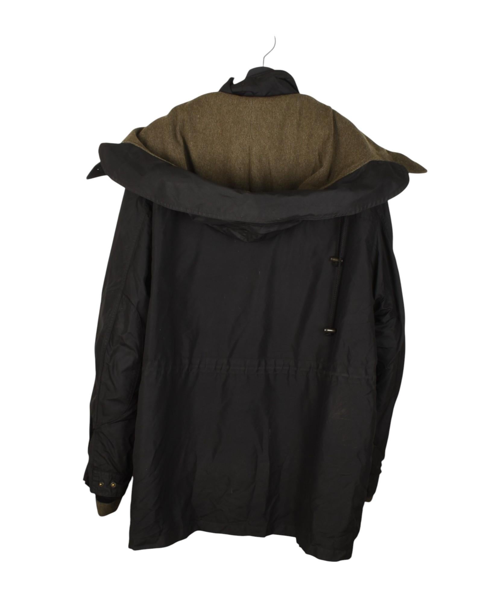 Dries van Noten Parka Herrenmantel mit Kapuze Vintage, herausnehmbares Futter Größe XL, S1386 im Angebot 1