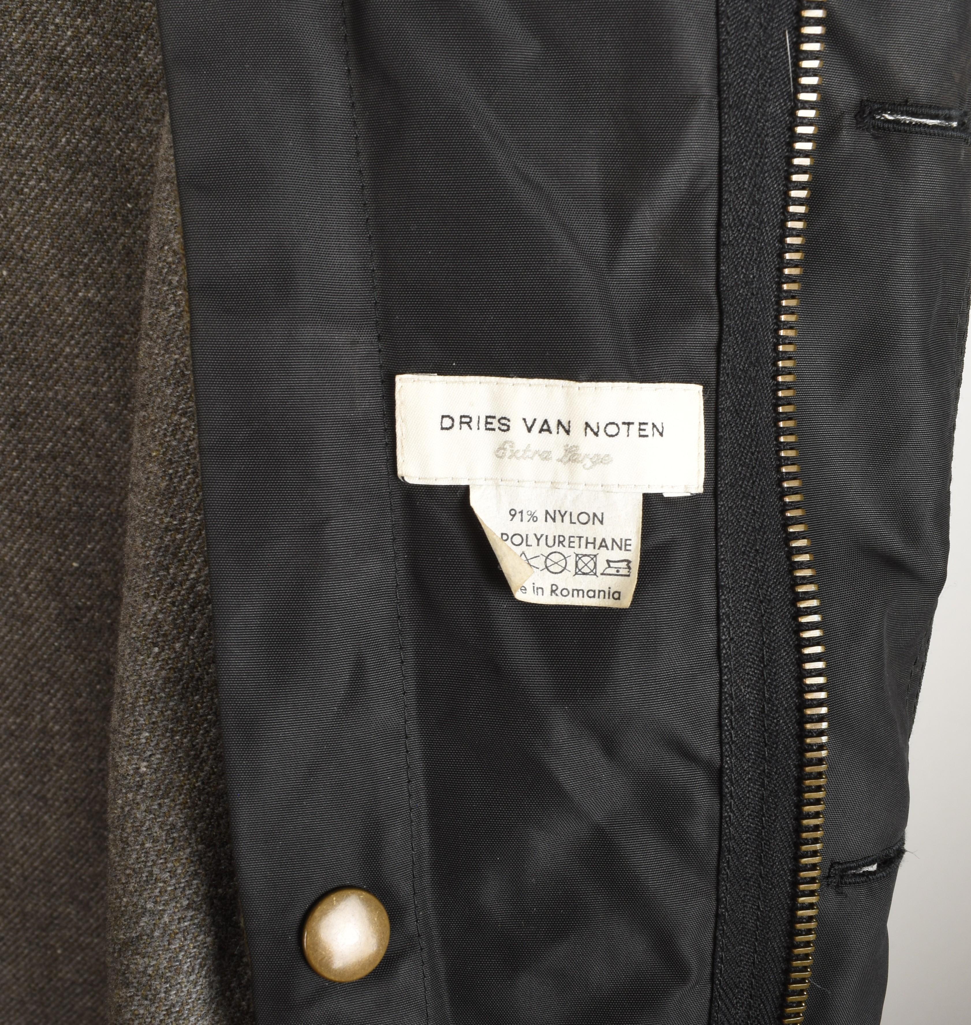 Dries van Noten Parka Herrenmantel mit Kapuze Vintage, herausnehmbares Futter Größe XL, S1386 im Angebot 4