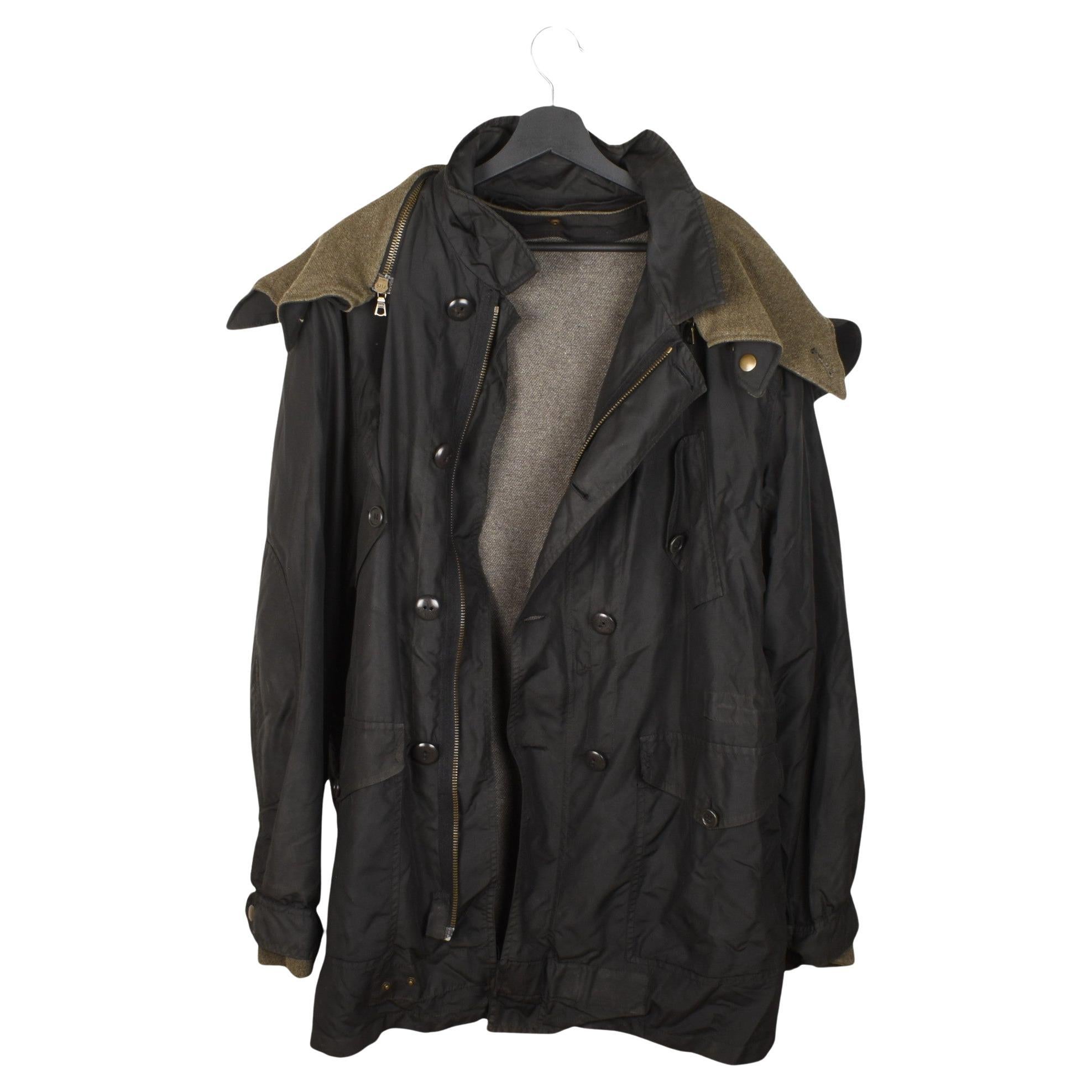 Dries van Noten Parka Herrenmantel mit Kapuze Vintage, herausnehmbares Futter Größe XL, S1386 im Angebot