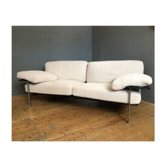 Diesis Sofa von Antonio Citterio für B&B Italia Zweisitzer mit weißem Bouclè-Stoff