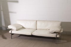 Diesis sofa for B&B by Paolo Nava and Citterio in white leather