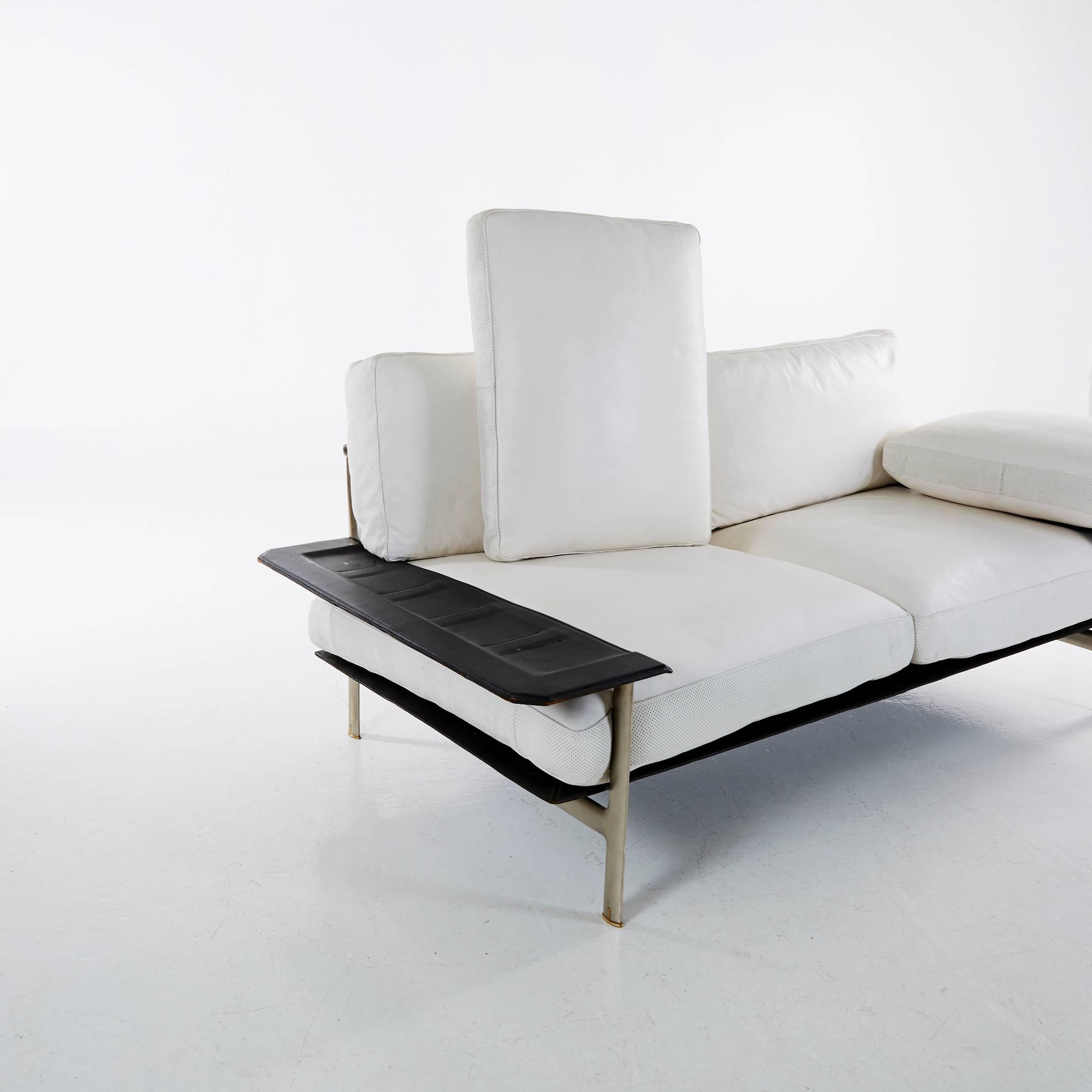 Diesis Sofa aus weißem Leder entworfen von Citterio & Nava für B&B Italia, 1979 (Moderne)