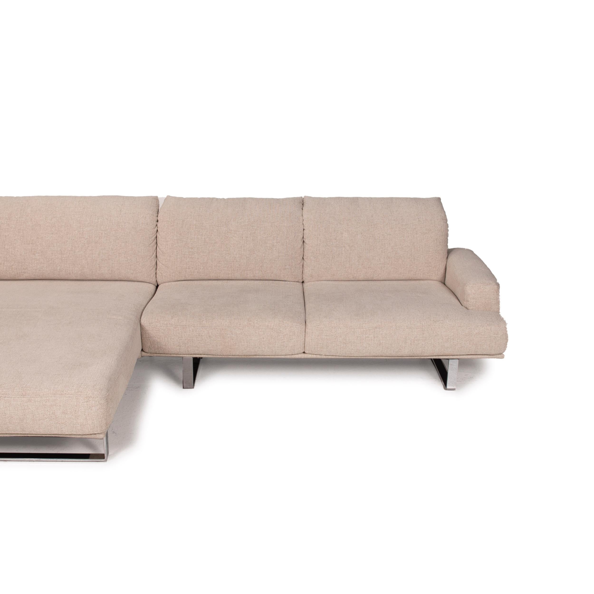 Dieter Knoll Kollektion Lesina Stoff-Sofa Cremefarbenes Eck-Sofa Electrical Function 2