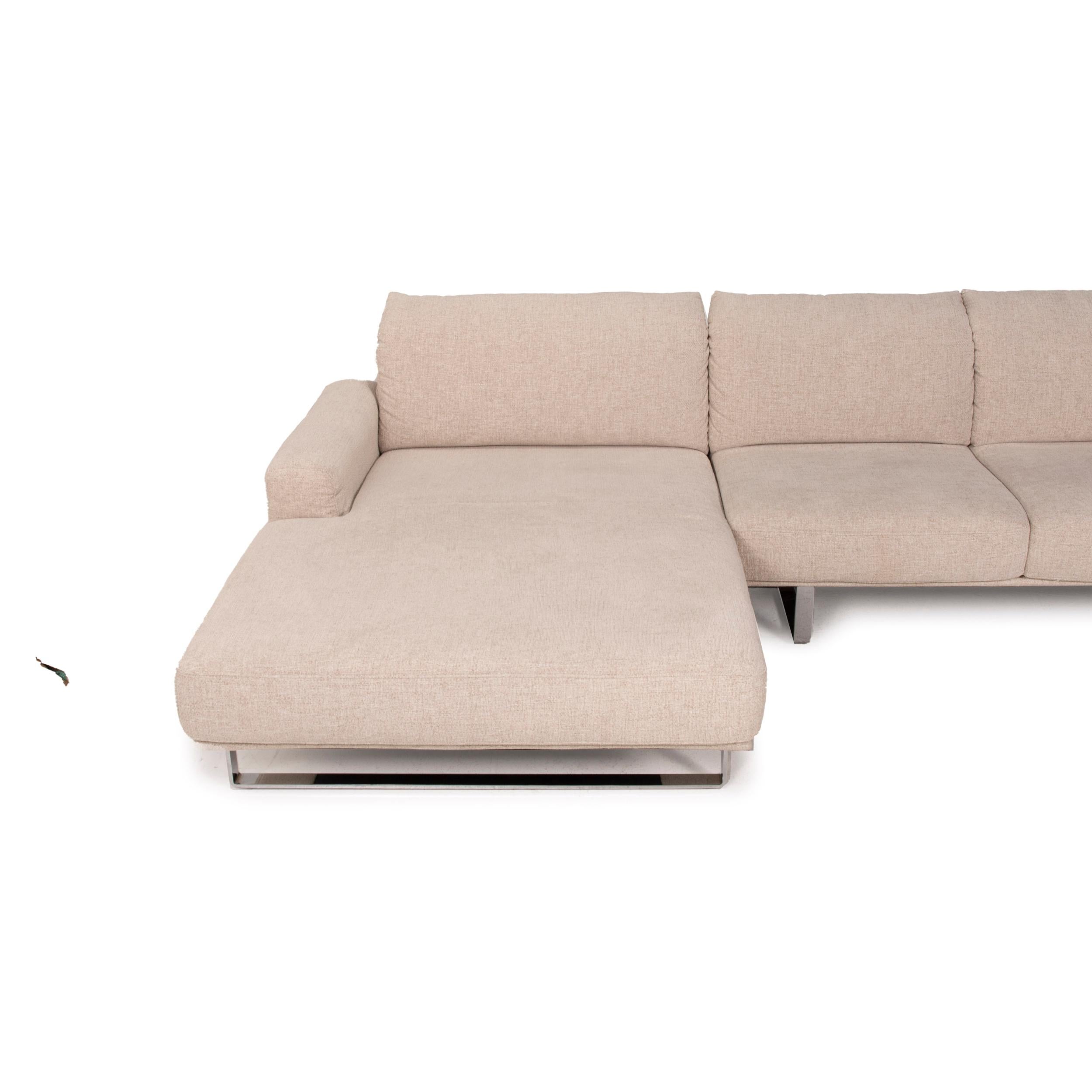 Dieter Knoll Kollektion Lesina Stoff-Sofa Cremefarbenes Eck-Sofa Electrical Function 3