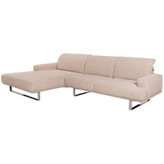 Dieter Knoll Collection Lesina Fabric Sofa Cream Corner Sofa Electrical Function