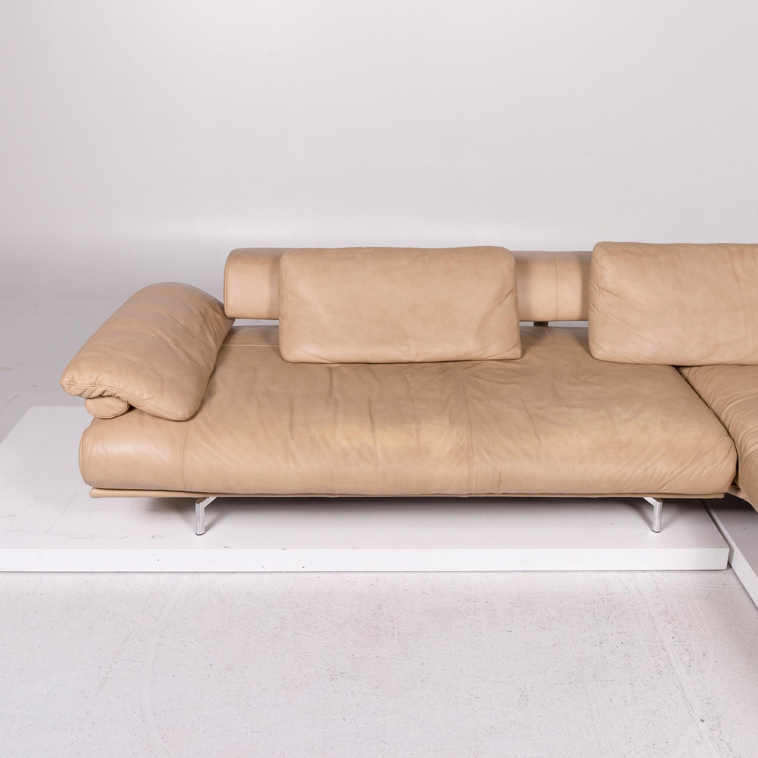 Dieter Knoll Collection Maranello Leather Corner Sofa Beige Sofa 1