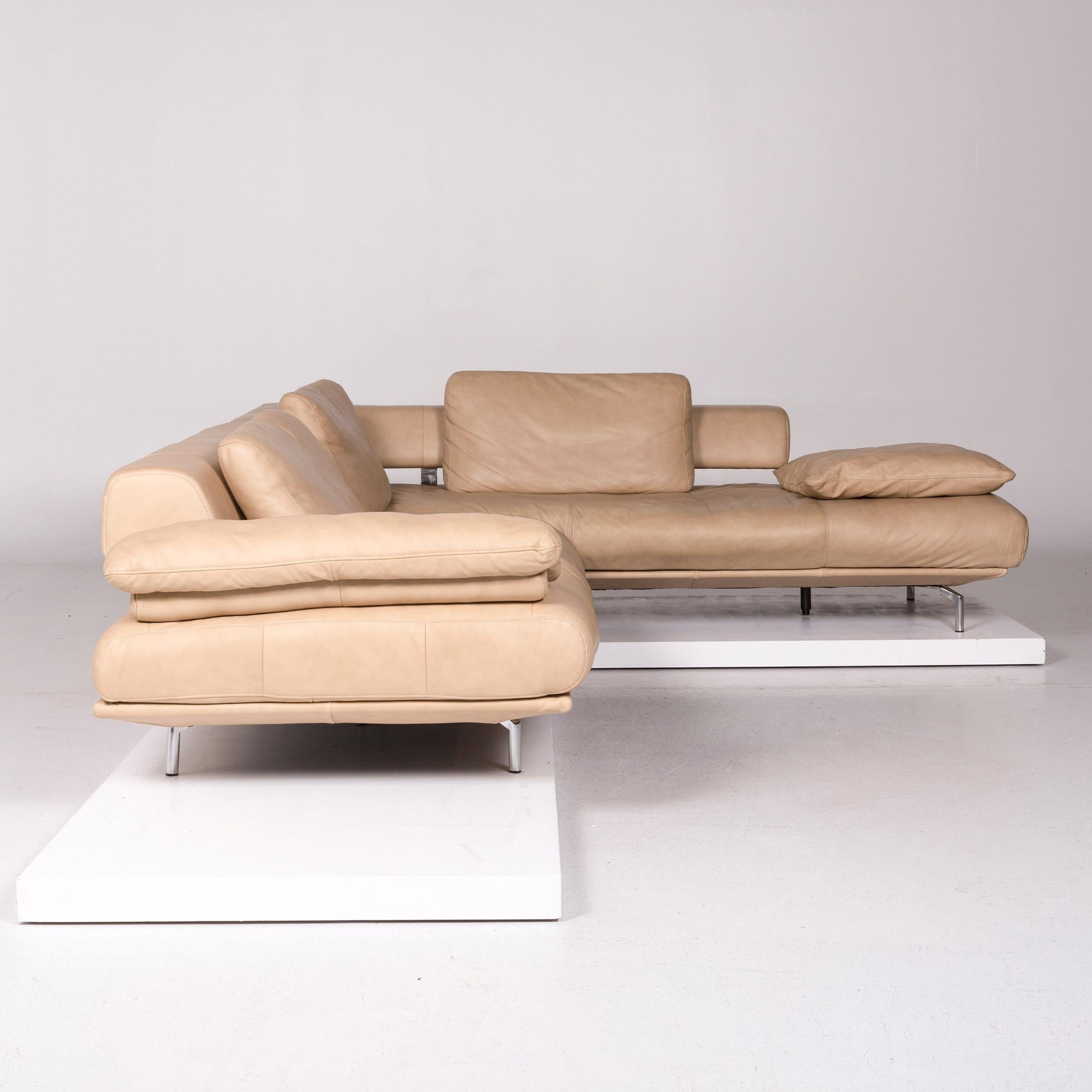 Dieter Knoll Collection Maranello Leather Corner Sofa Beige Sofa 2