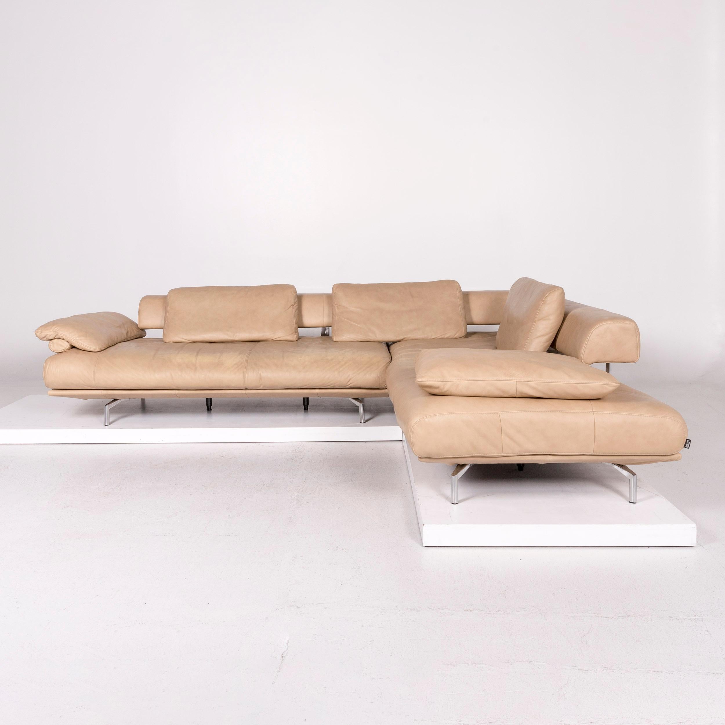 Dieter Knoll Collection Maranello Leather Corner Sofa Beige Sofa 3