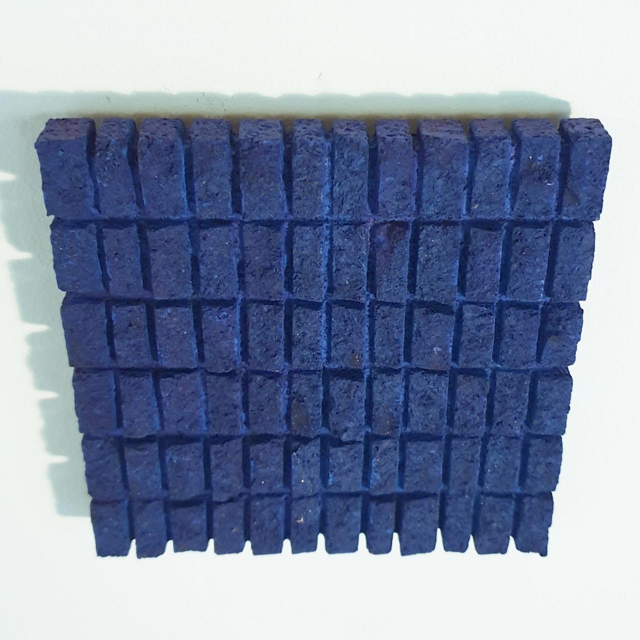 o.T. (Bl15Rc) - blue contemporary modern wall sculpture painting relief - Contemporary Sculpture by Dieter Kränzlein