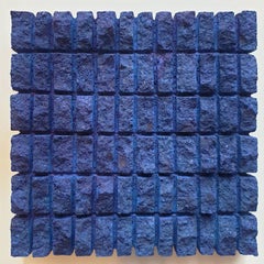 o.T. (Bl15Rc) - blue contemporary modern wall sculpture painting relief