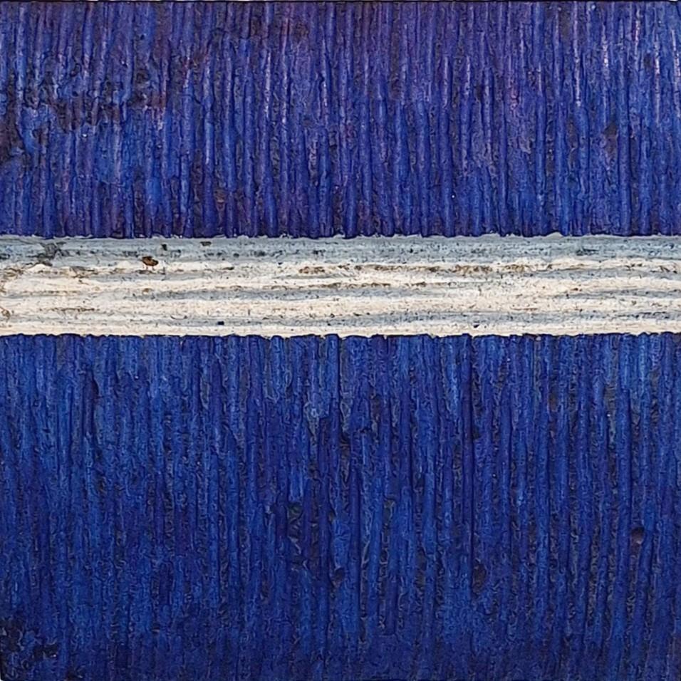 o.T. (BLN15LHV) - small blue contemporary modern wall sculpture painting relief