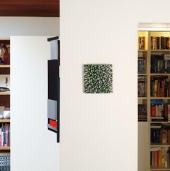 o.T. (Gr15Rd) - grey green contemporary modern wall sculpture painting relief