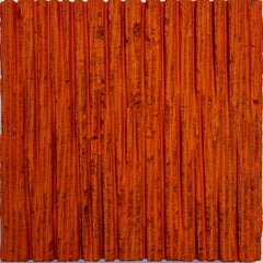 o.T. (OR15LV) small orange contemporary modern wall sculpture painting relief
