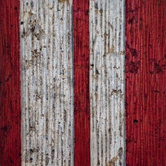 o.T. (RDN15LV) - small red contemporary modern wall sculpture painting relief