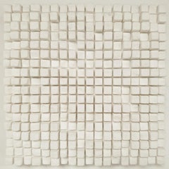 o.T. weiss - contemporary modern abstract geometric sculpture painting relief