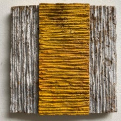 o.T. (Yw15RM) - yellow contemporary modern wall sculpture painting relief