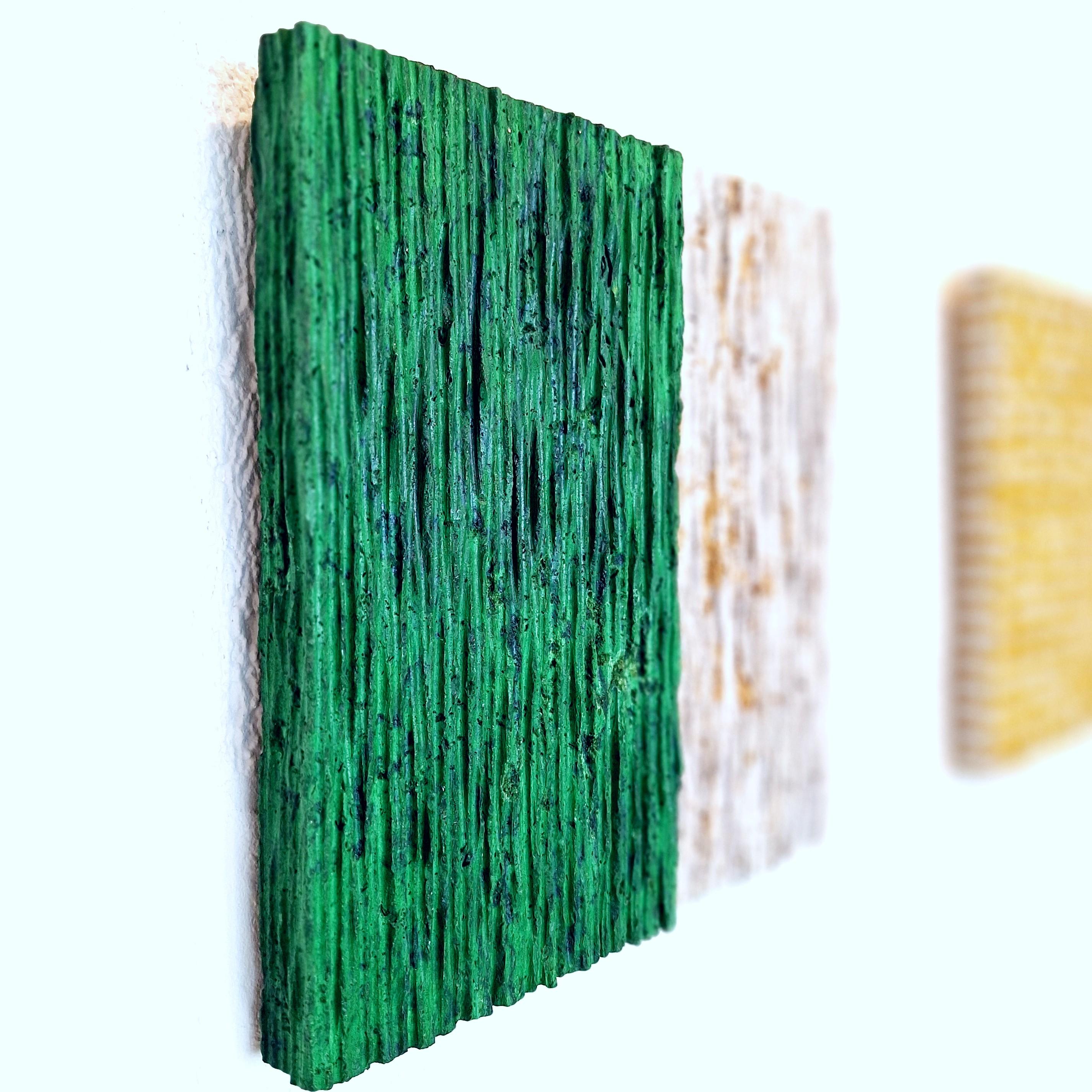 Trittico o.T. - verde giallo rosso contemporaneo moderno scultura da parete pittura 1