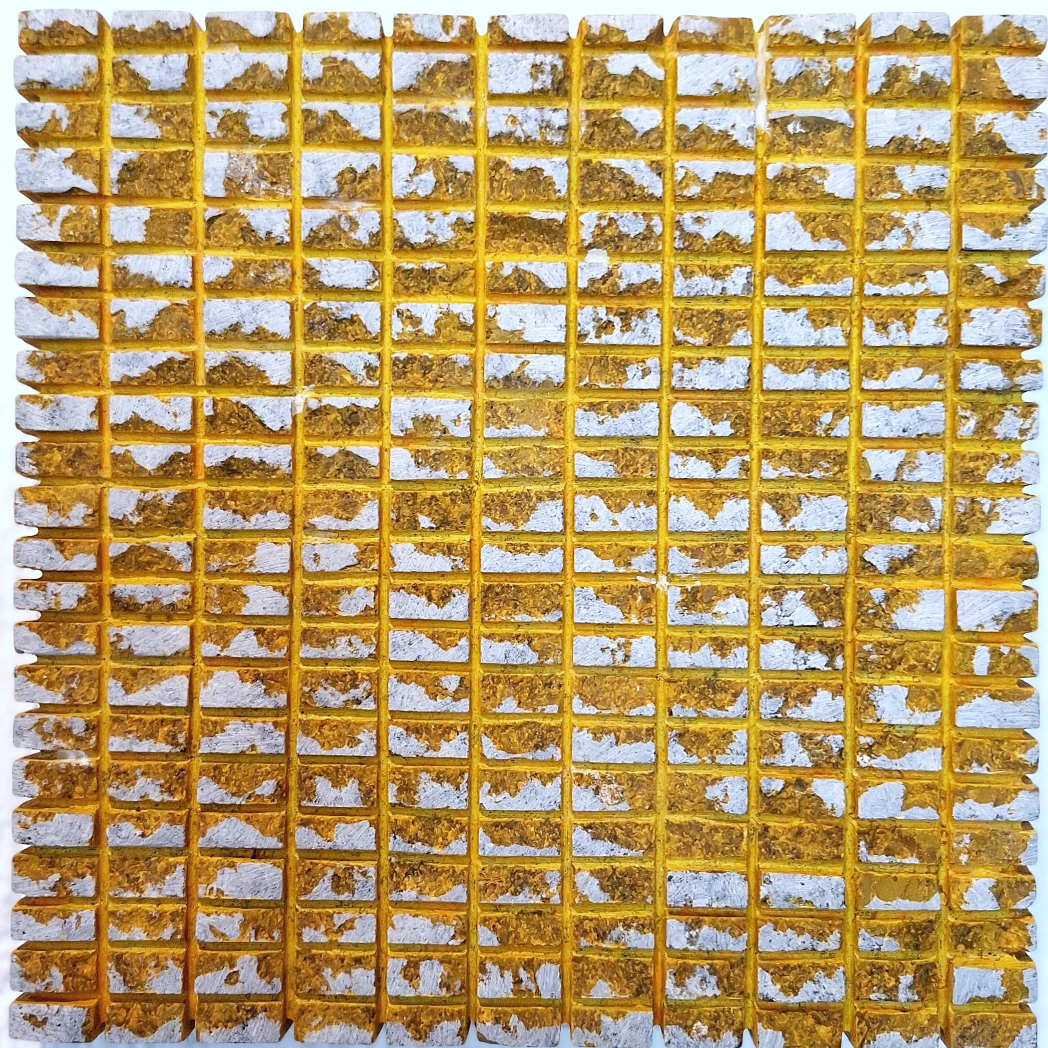 Trittico o.T. - verde giallo rosso contemporaneo moderno scultura da parete pittura 2