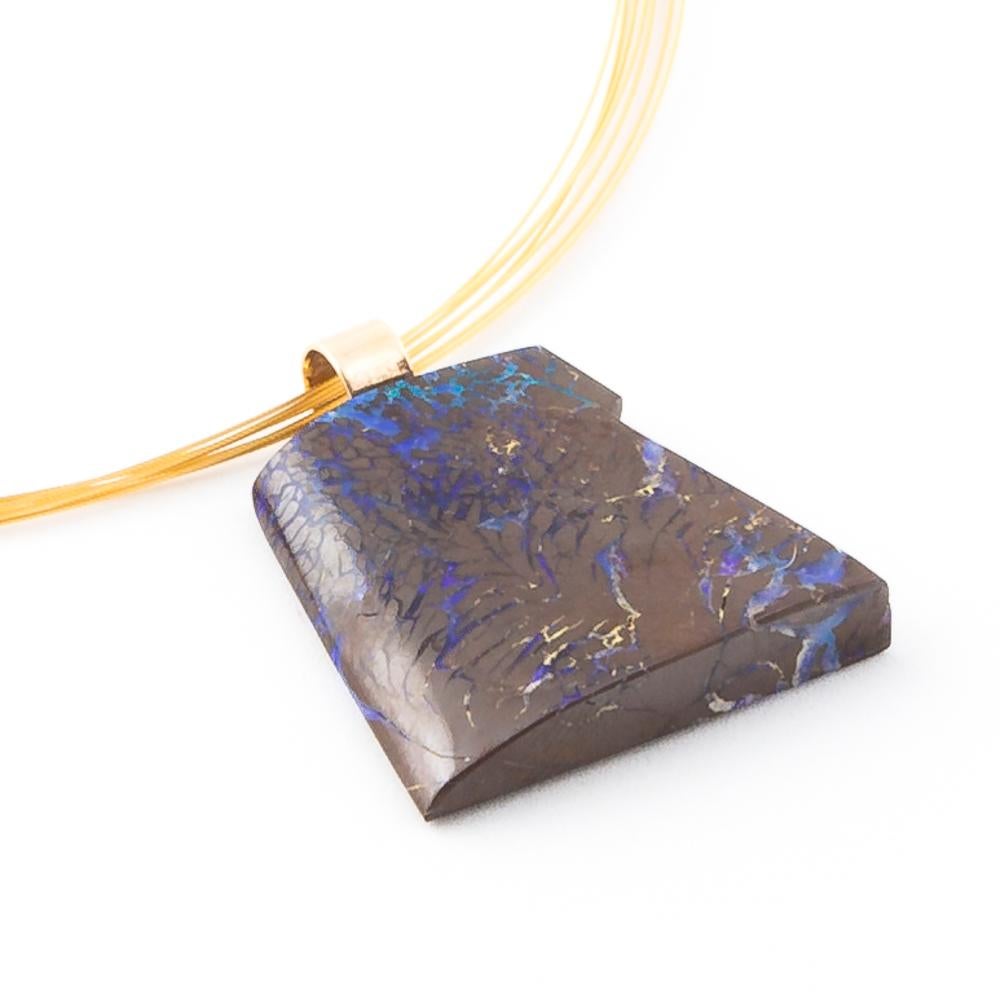 Dieter Lorenz Boulder Opal Necklace in 14 Karat Gold 2