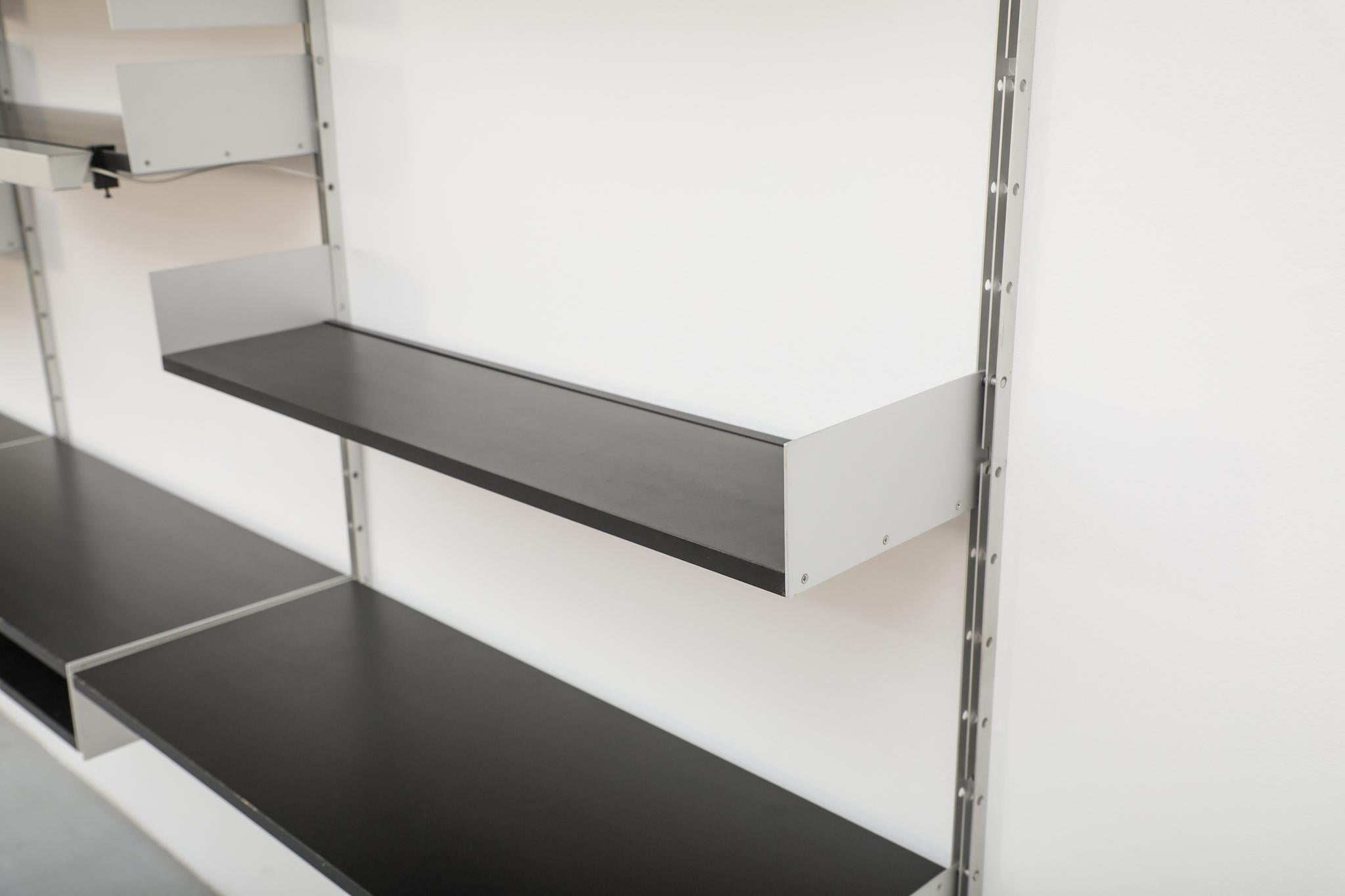 Dieter Rams Black '606' Wall Mount Shelving Unit for Vitsoe For Sale 3