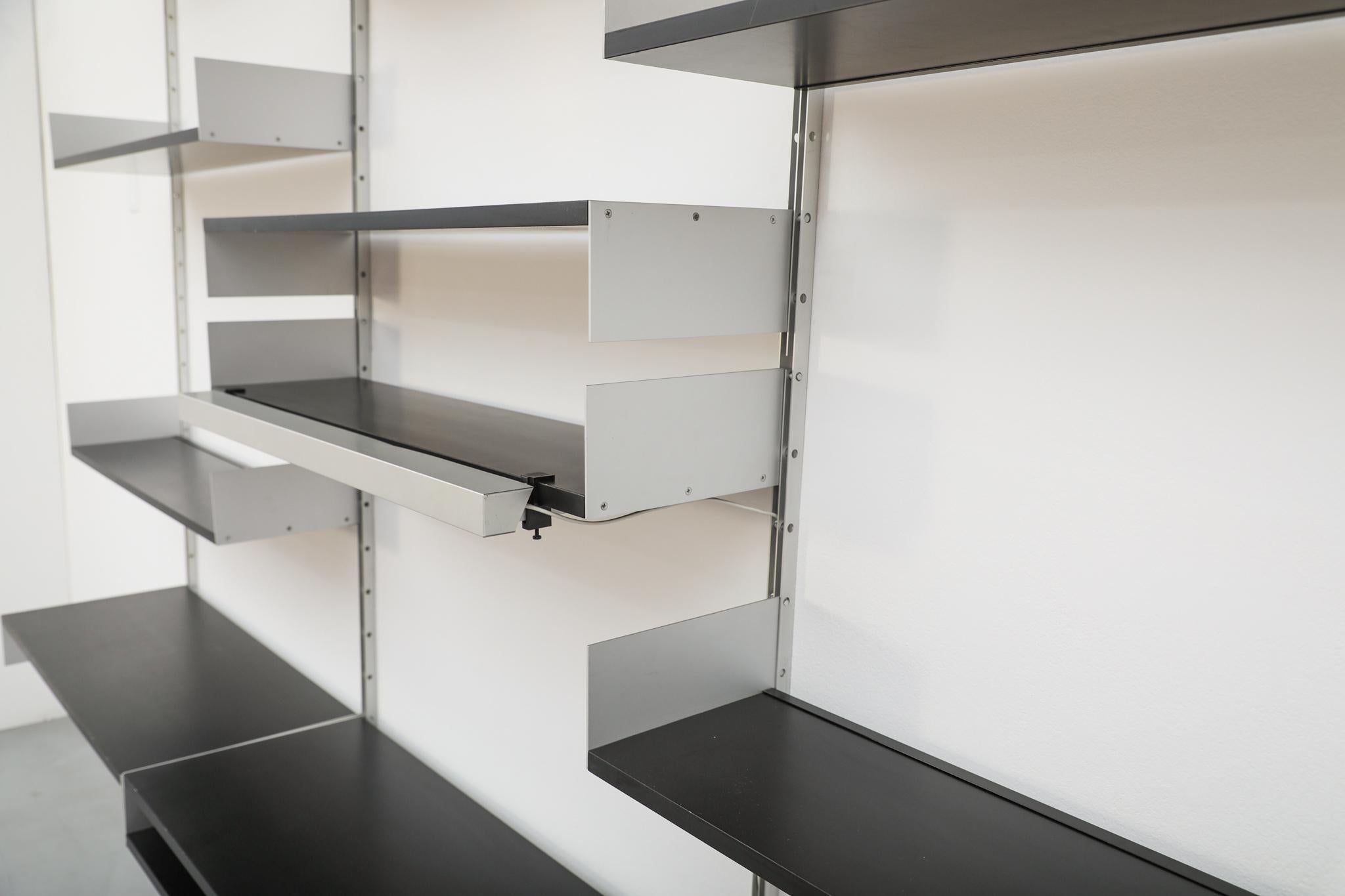 Dieter Rams Black '606' Wall Mount Shelving Unit for Vitsoe For Sale 4