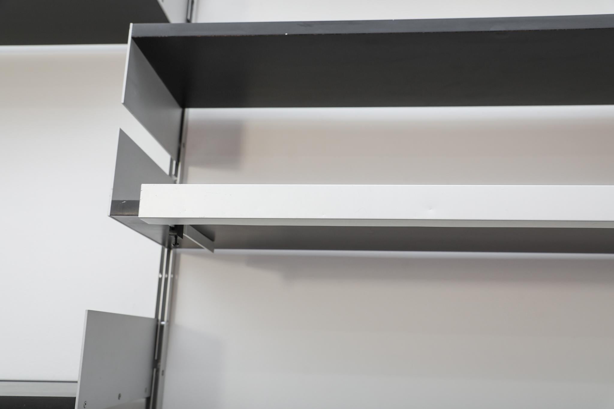 Dieter Rams Black '606' Wall Mount Shelving Unit for Vitsoe For Sale 11