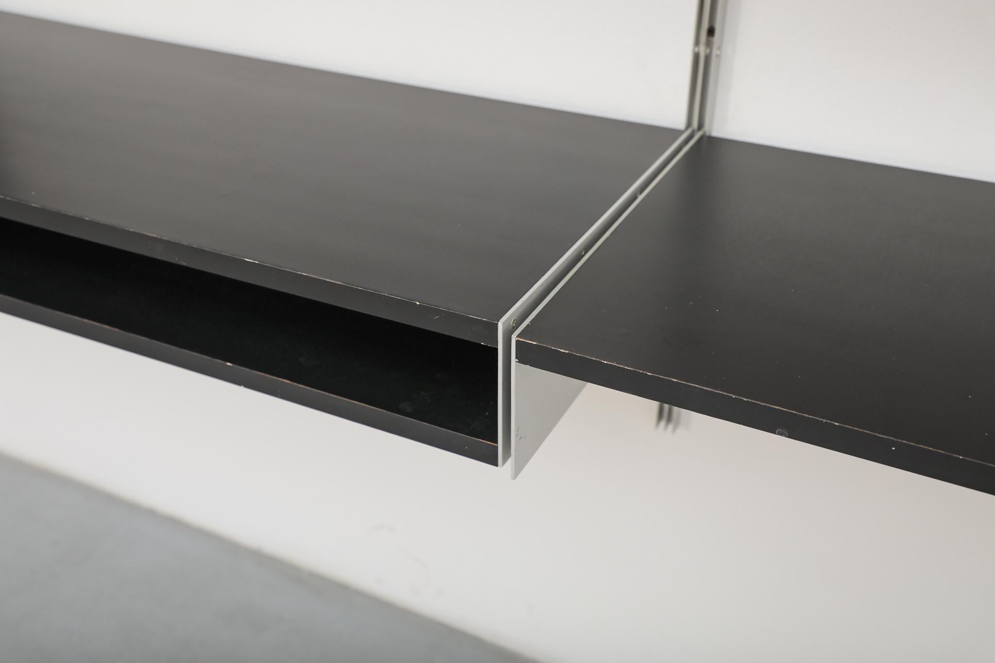 Dieter Rams Black '606' Wall Mount Shelving Unit for Vitsoe For Sale 1