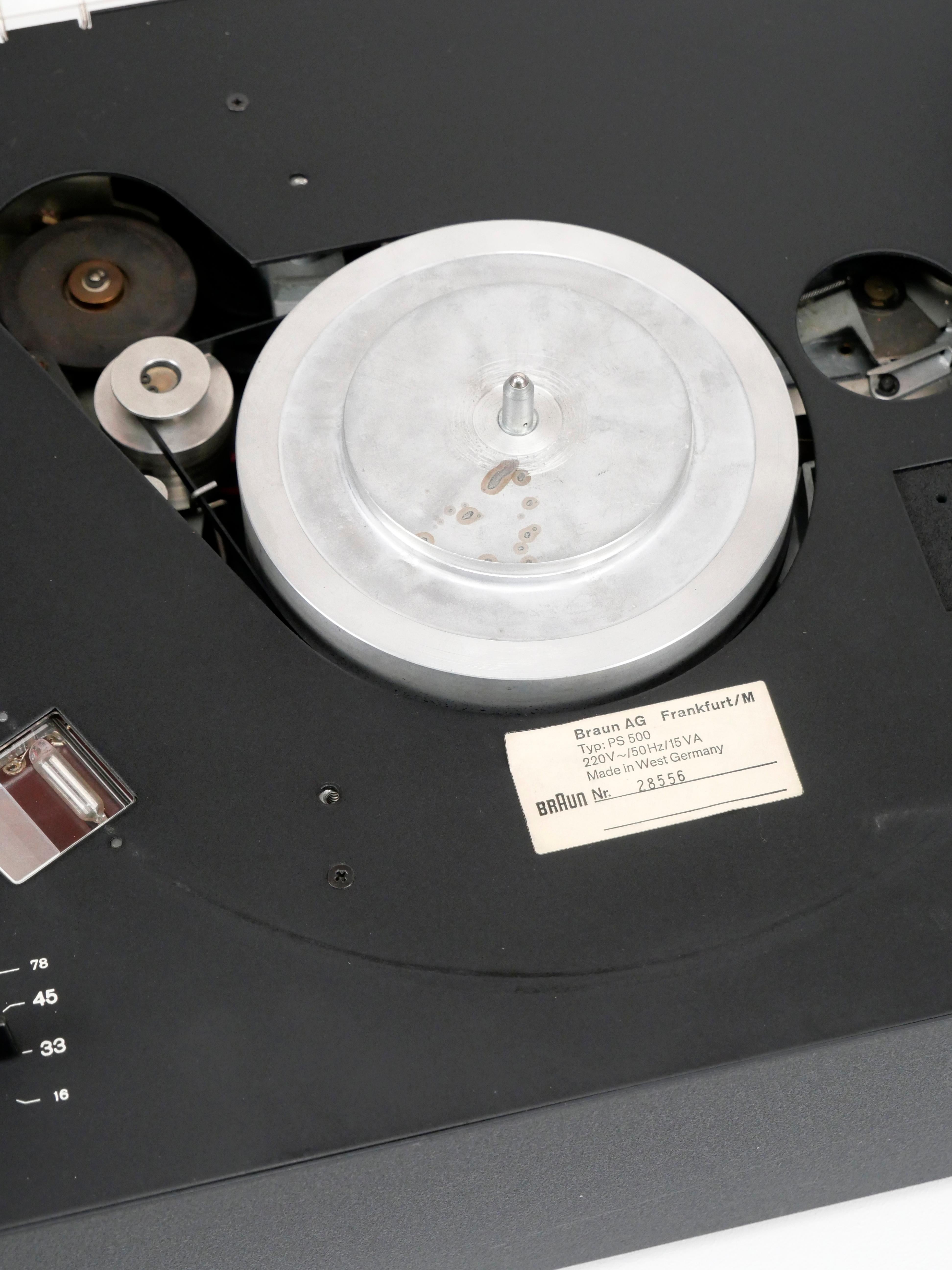 Dieter Rams, Braun PS 500 Record Player, 1968 super working turntable hifi audio 6