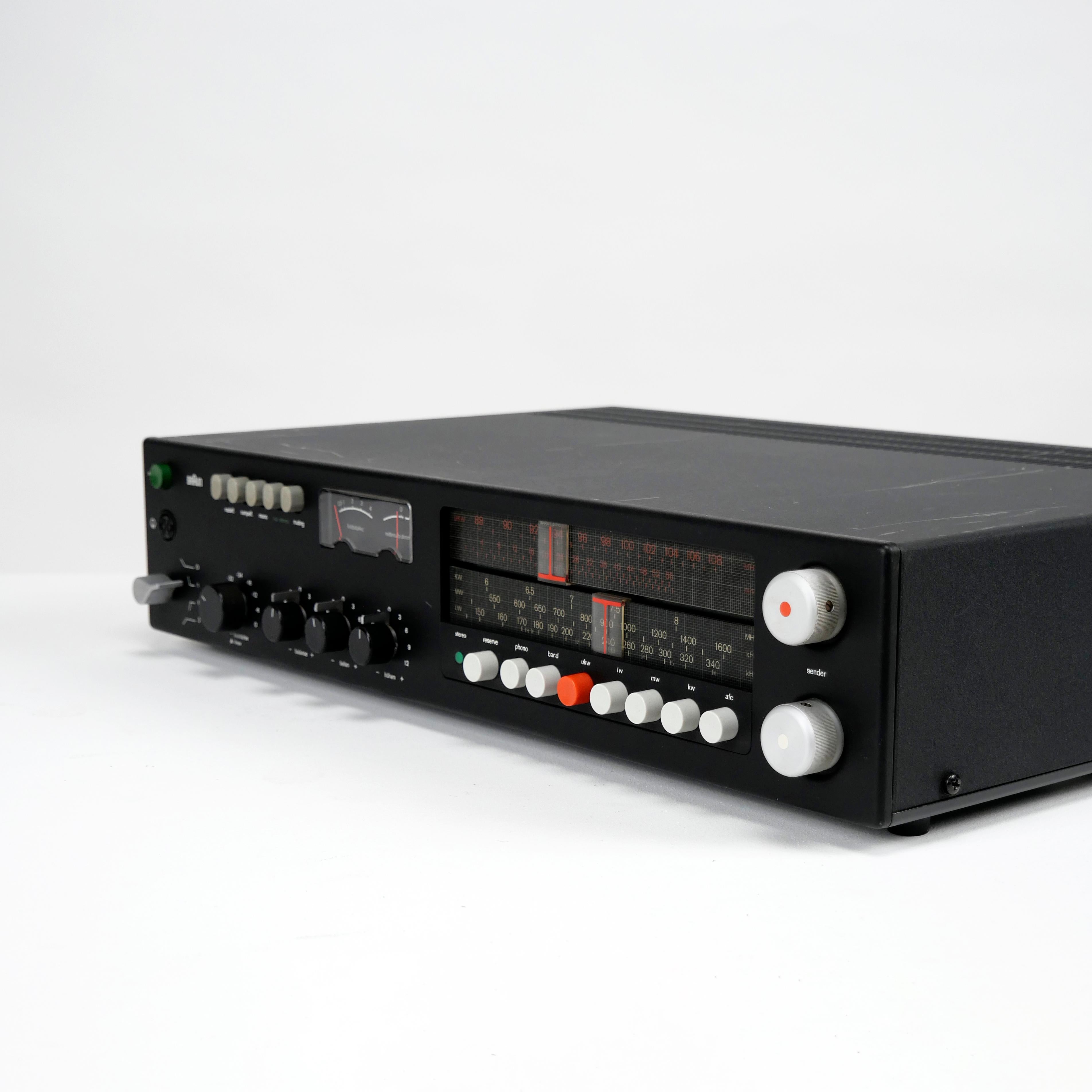 20th Century Dieter Rams, Braun Regie 510 receiver tuner-amplifier, 1972, stereo hifi audio