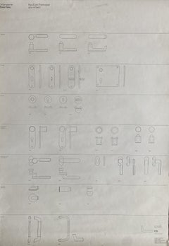 Dieter Rams Design Promotion poster for Handle program or Griffprogramm 1986