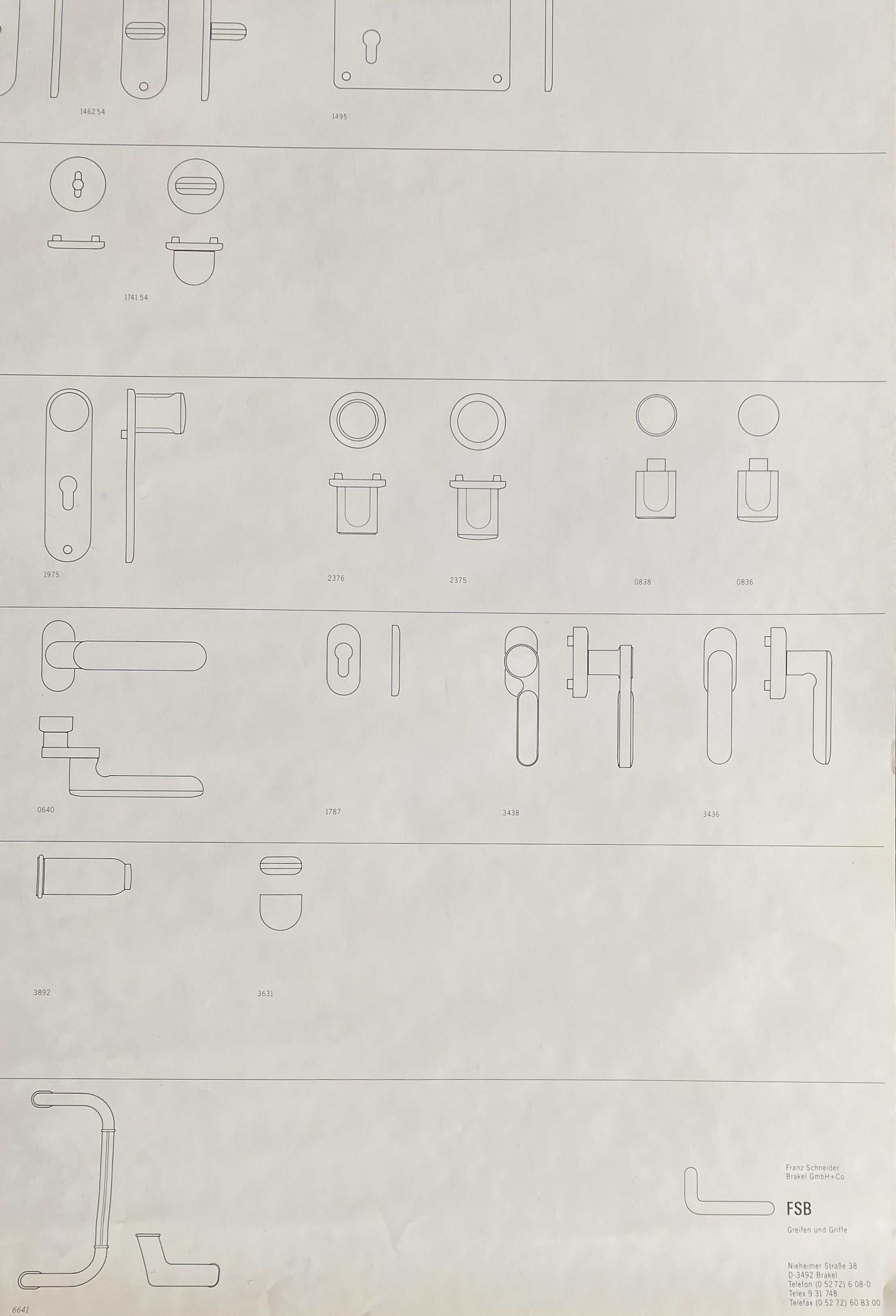 Mid-Century Modern Dieter Rams Design Promotion poster for Handle program or Griffprogramm 1986 For Sale