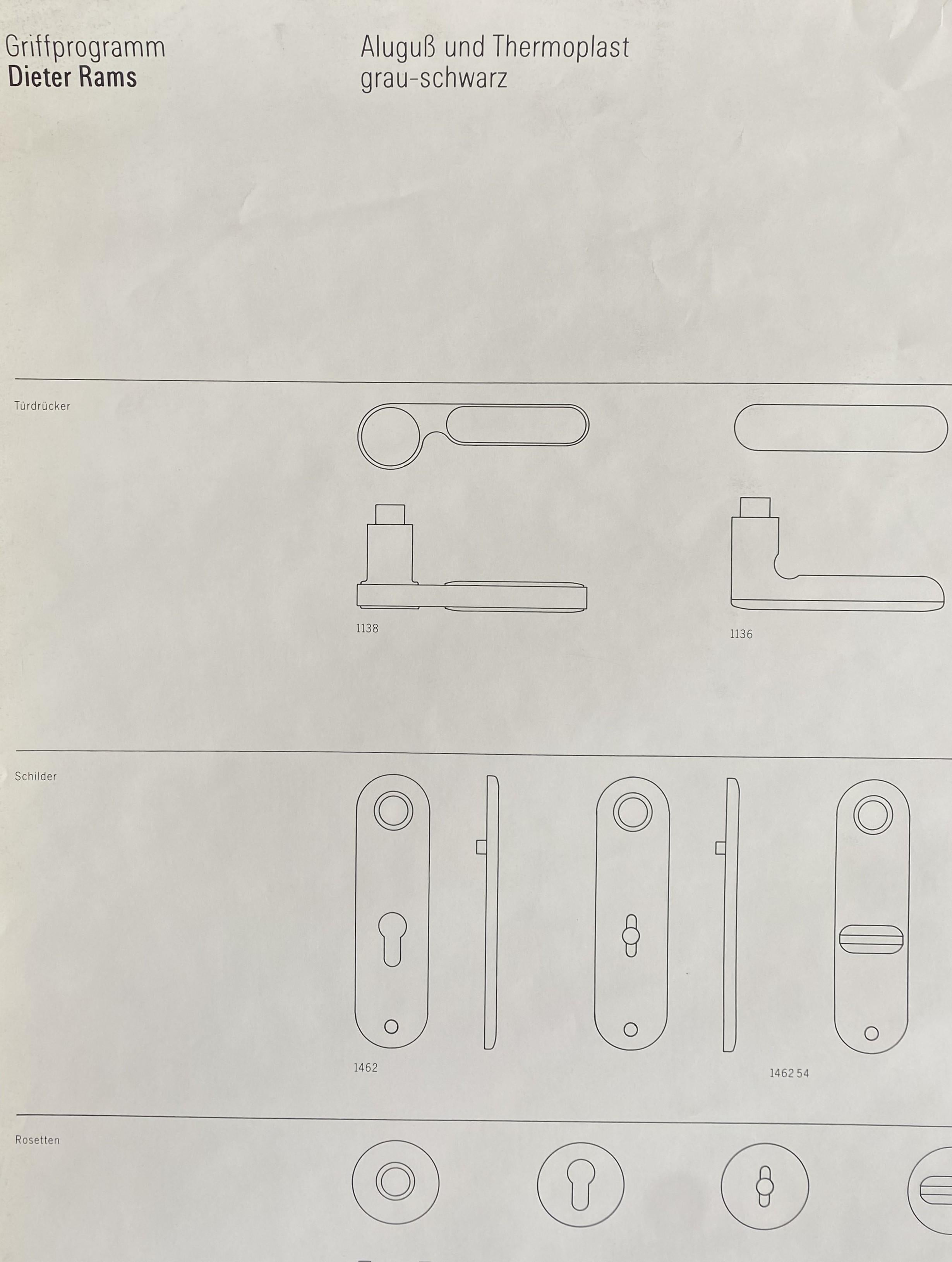 German Dieter Rams Design Promotion poster for Handle program or Griffprogramm 1986 For Sale