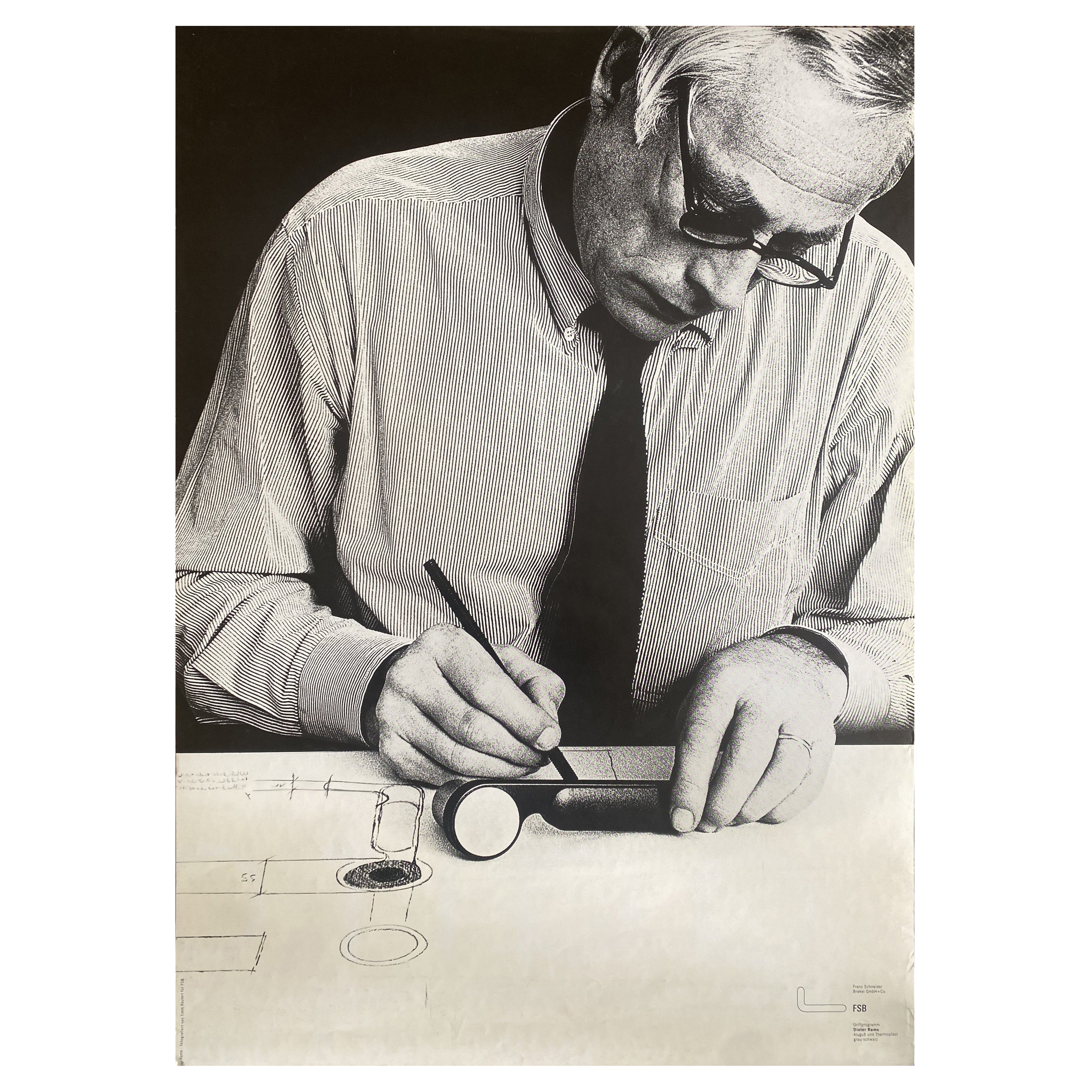 Dieter Rams Design Cartel de promoción para el programa Handle o Griffprogramm 1986