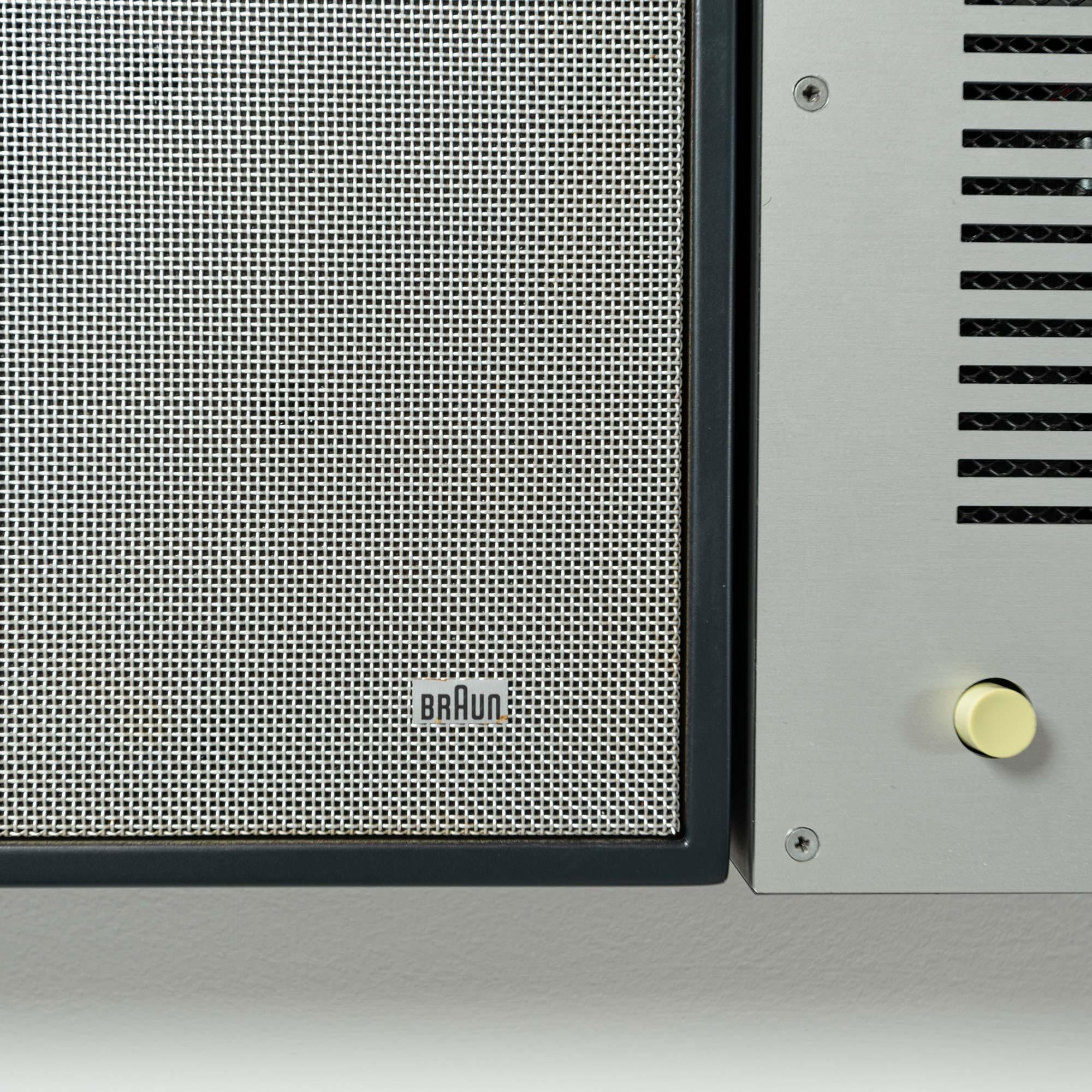 Dieter Rams for Braun Black Wall Mount Stereo System 