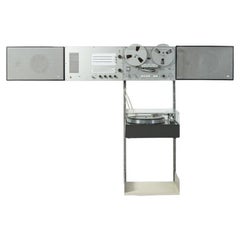 Dieter Rams per Braun Sistema stereo da parete nero "Wandanlage"