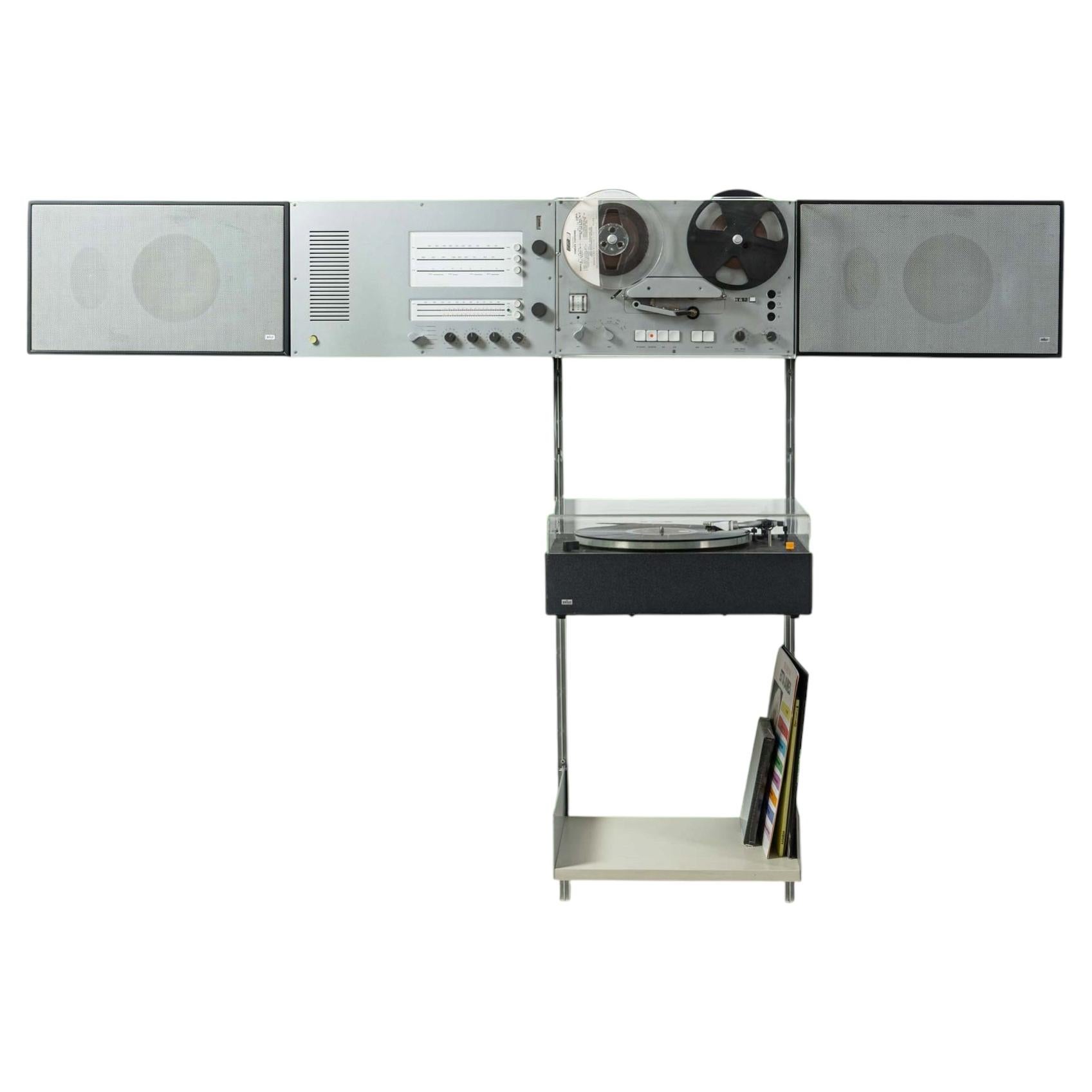 Dieter Rams for Braun Black Wall Mount Stereo System "Wandanlage"