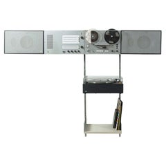 Dieter Rams for Braun Black Wall Mount Stereo System "Wandanlage"