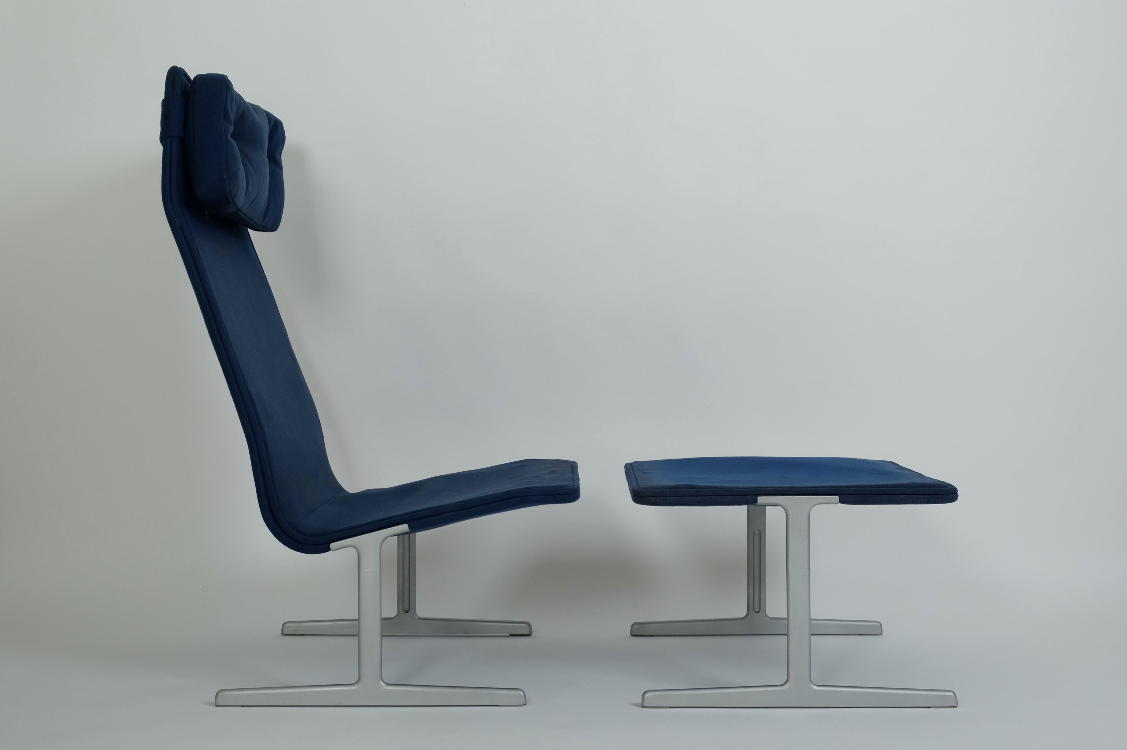 Mid-Century moderno Sedia da salotto e ottomana Dieter Rams modello 602 di Vitsoe per il restauro in vendita