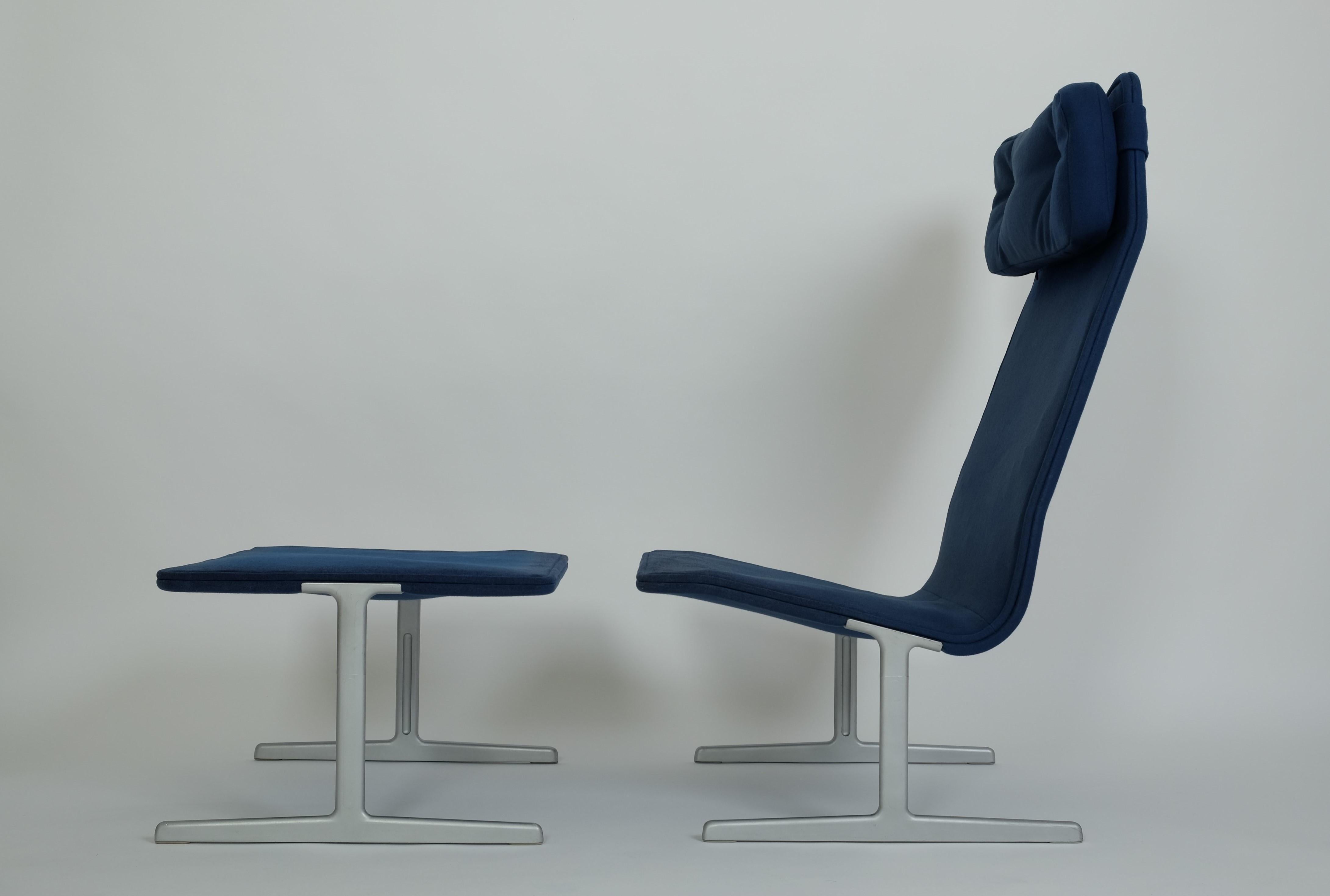 Tedesco Sedia da salotto e ottomana Dieter Rams modello 602 di Vitsoe per il restauro in vendita