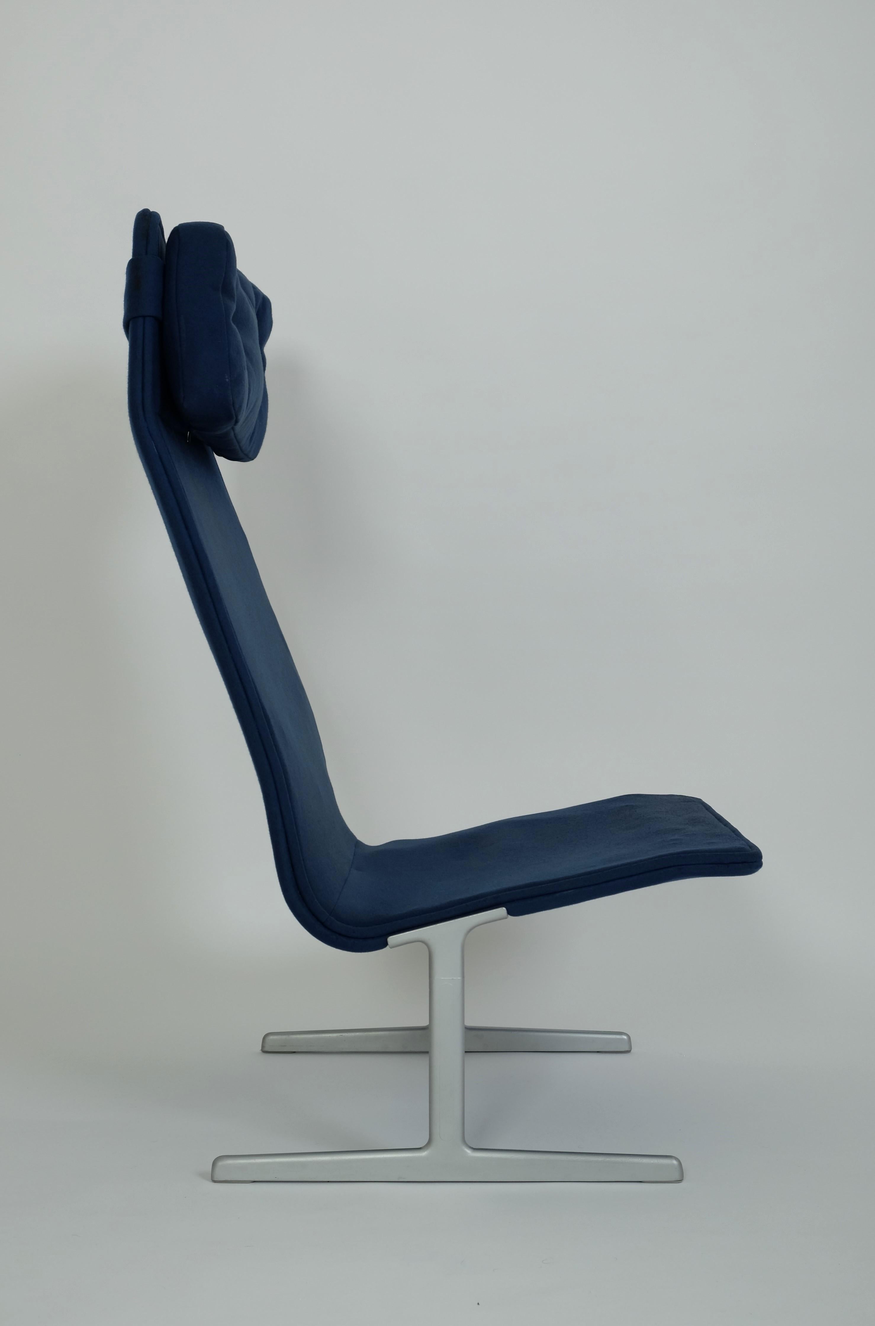 Alluminio Sedia da salotto e ottomana Dieter Rams modello 602 di Vitsoe per il restauro in vendita