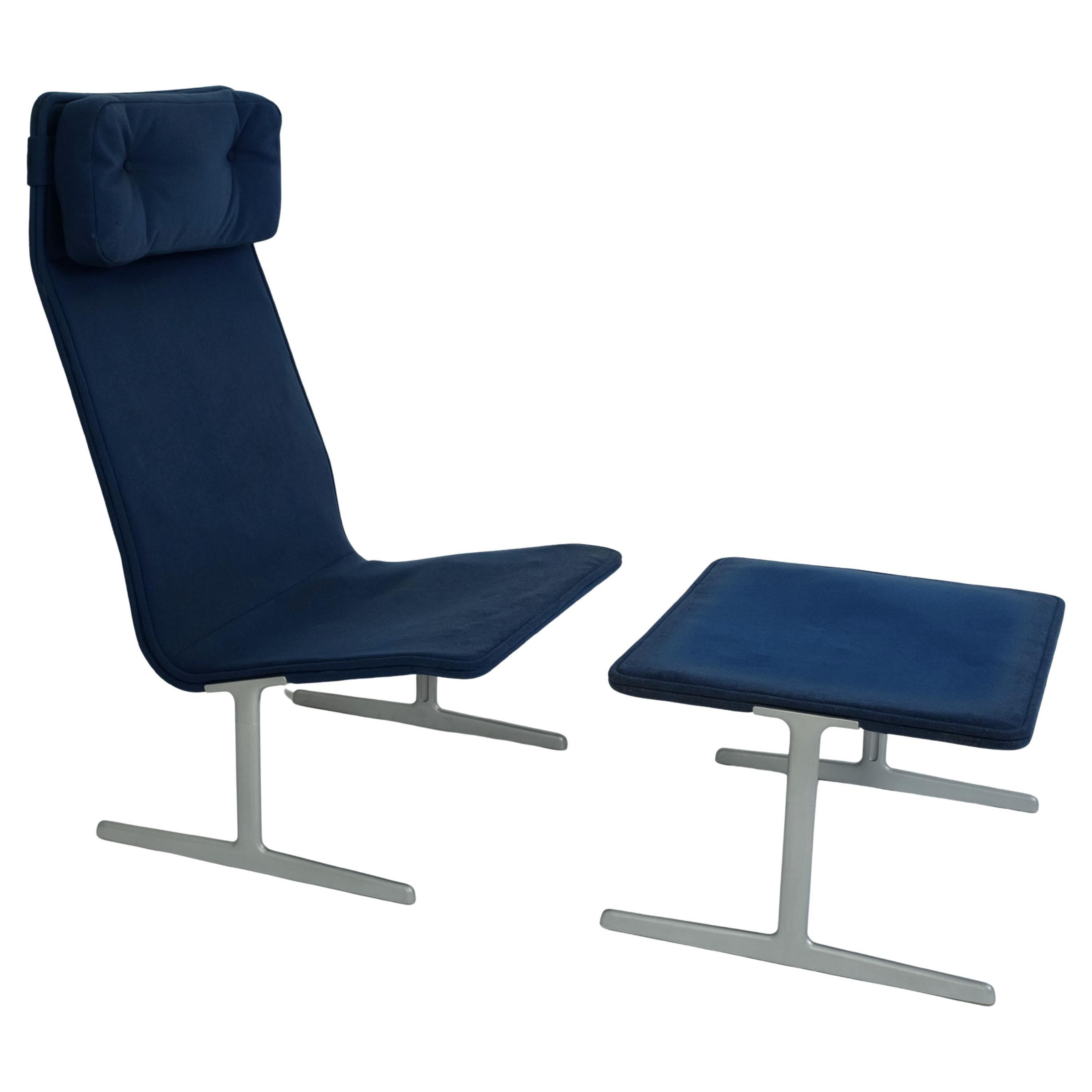Sedia da salotto e ottomana Dieter Rams modello 602 di Vitsoe per il restauro in vendita