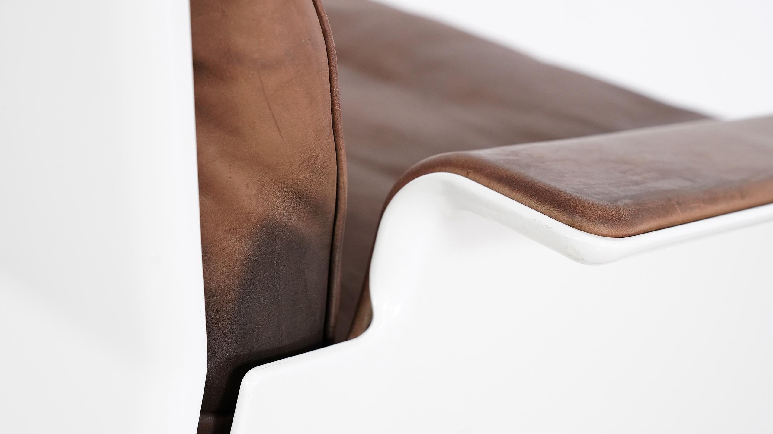 Dieter Rams Lounge Chair RZ 62 1962 by Vitsœ, Germany, Chocolate Leather 3
