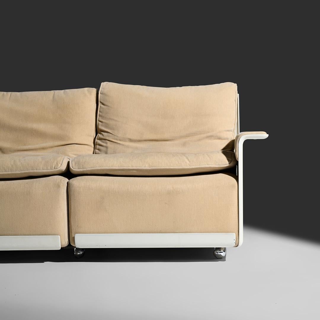 Dieter Rams Sofá de salón para Wolfgang Feierbach Vitsoe RZ62, Alemania 1962 Acero inoxidable